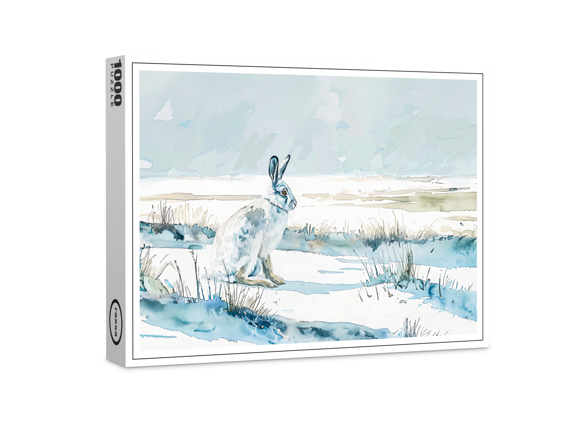 raxxa Premium-Puzzle: Arctic Hare in Winter Landscape
