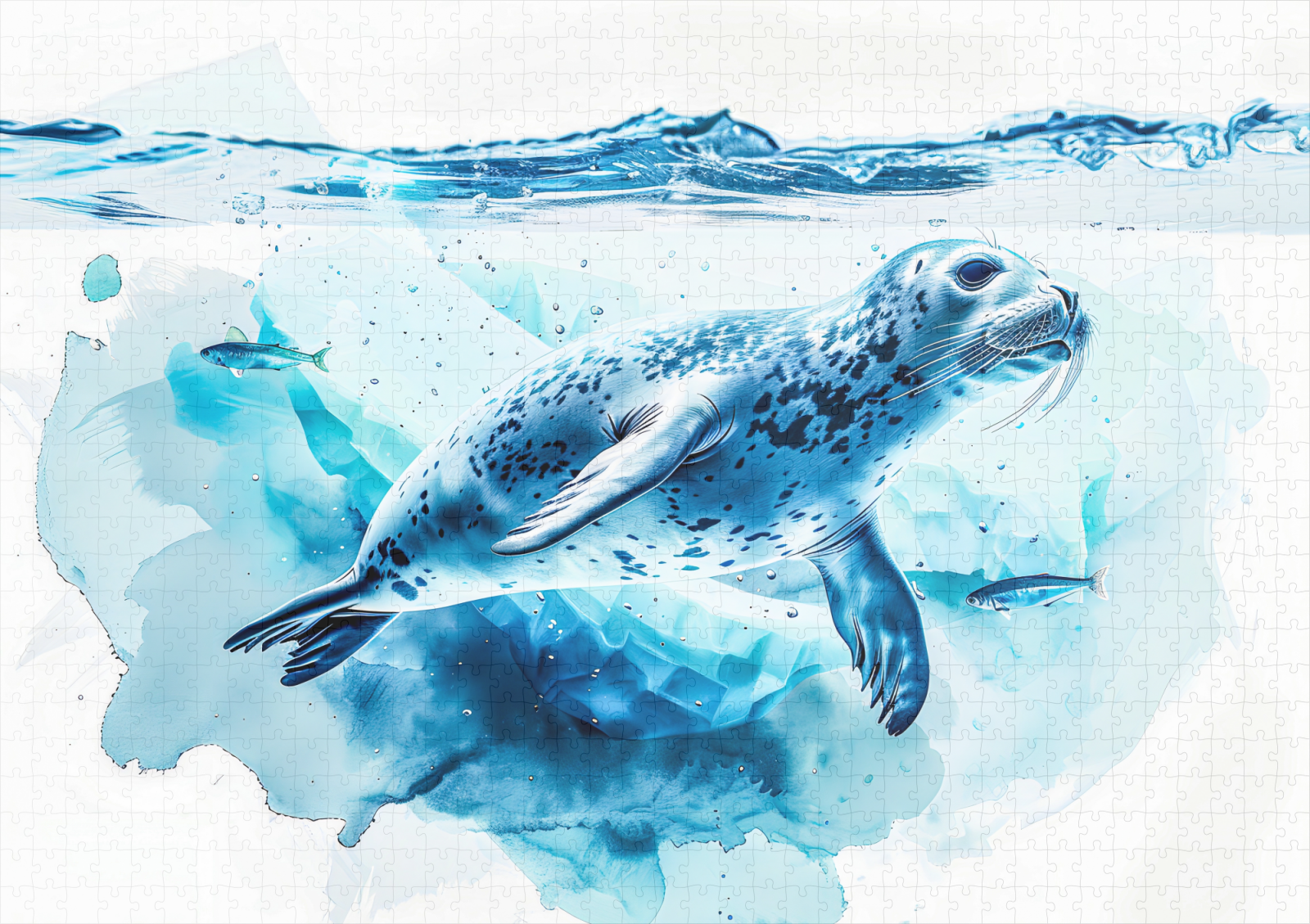 raxxa Premium-Puzzle: Seal Swimming Under Ice – Image 2