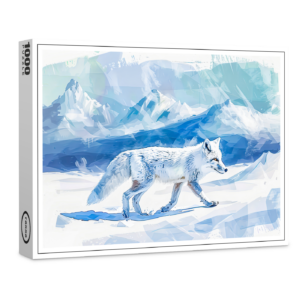 raxxa Premium-Puzzle: Arctic Fox in Snowy Landscape