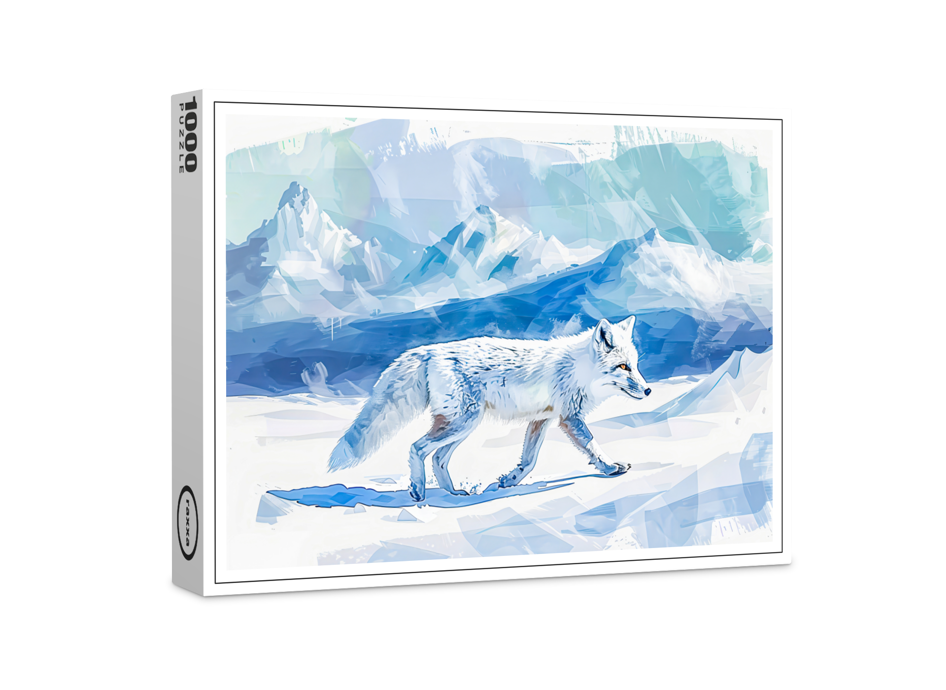 raxxa Premium-Puzzle: Arctic Fox in Snowy Landscape
