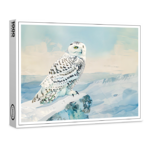 raxxa Premium-Puzzle: Snowy Owl in Frozen Landscape
