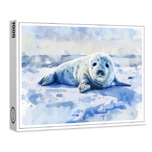 raxxa Premium-Puzzle: Seal Pup Resting on Arctic Ice