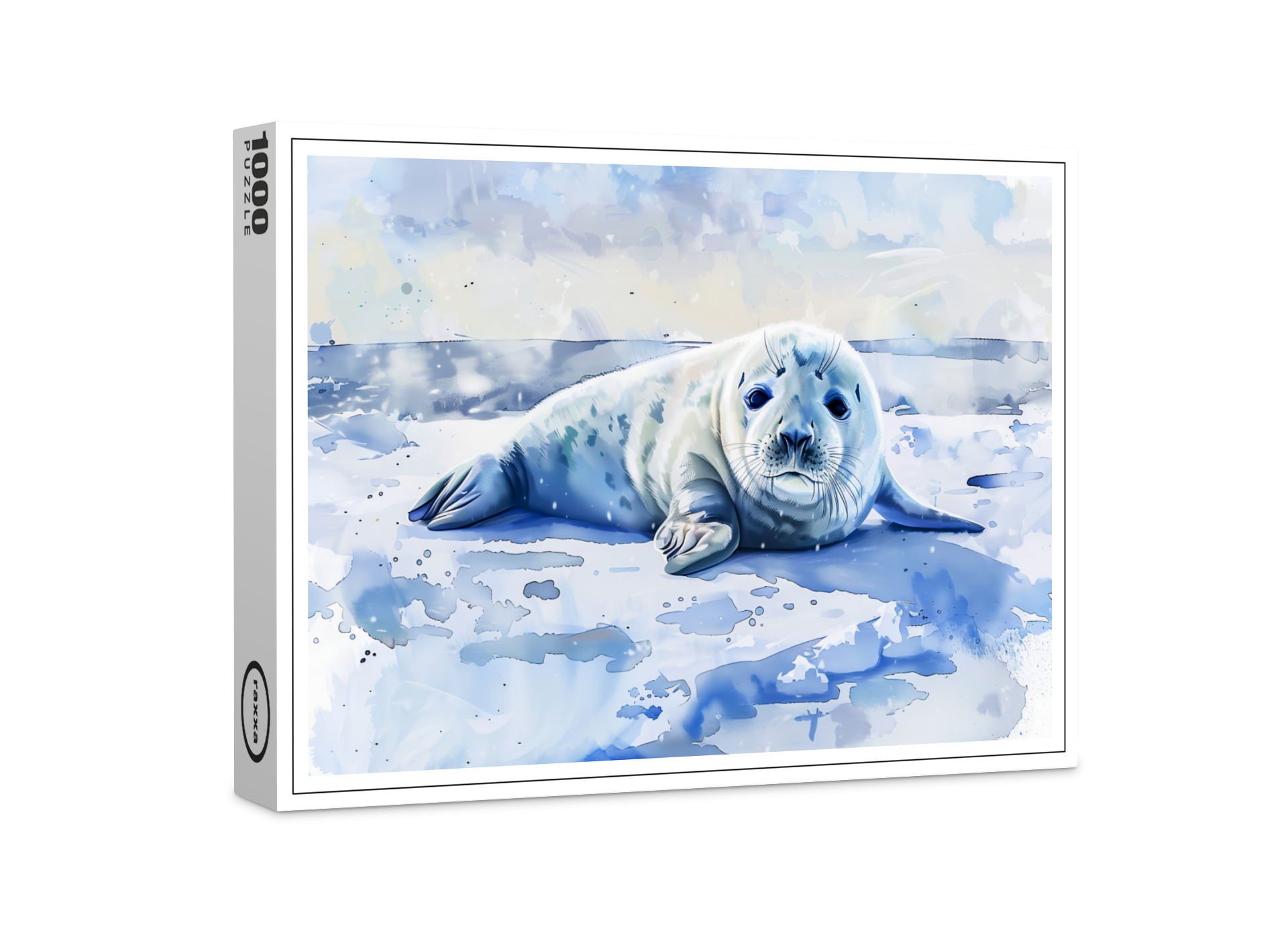 raxxa Premium-Puzzle: Seal Pup Resting on Arctic Ice