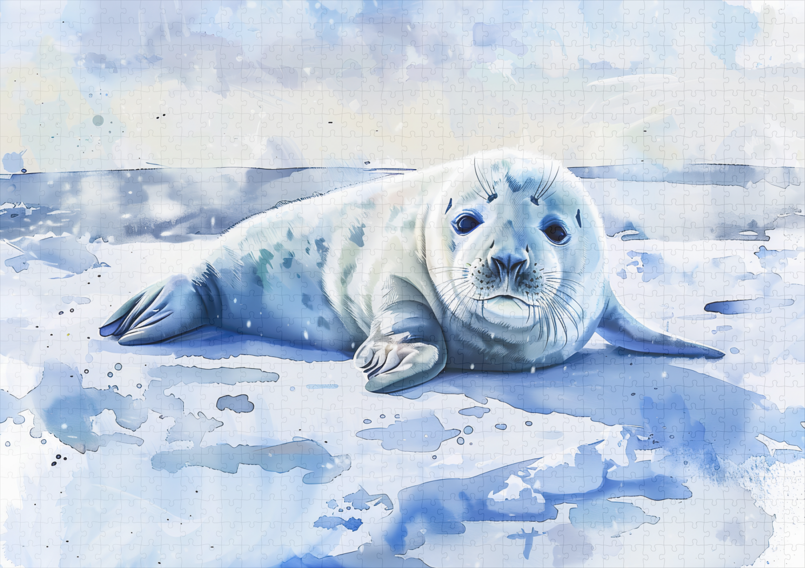 raxxa Premium-Puzzle: Seal Pup Resting on Arctic Ice - immagine 2