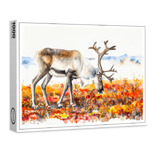 raxxa Premium-Puzzle: Reindeer in Autumn Tundra