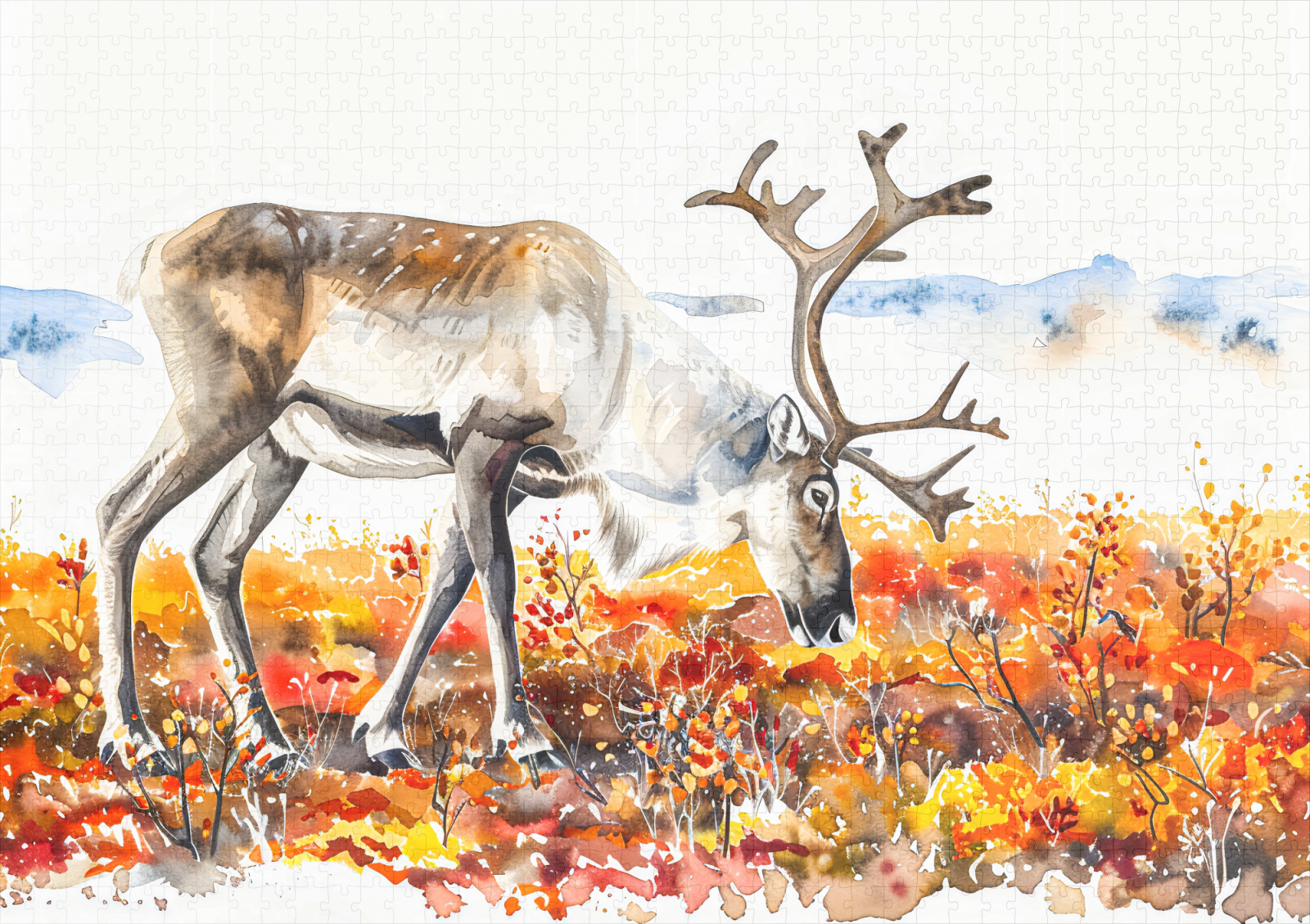 raxxa Premium-Puzzle: Reindeer in Autumn Tundra - immagine 2
