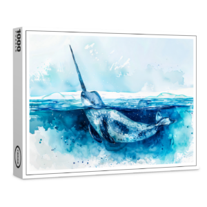 raxxa Premium-Puzzle: Narwhal Swimming in Arctic Waters
