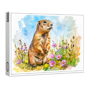 raxxa Premium-Puzzle: Arctic Ground Squirrel in Tundra Landscape