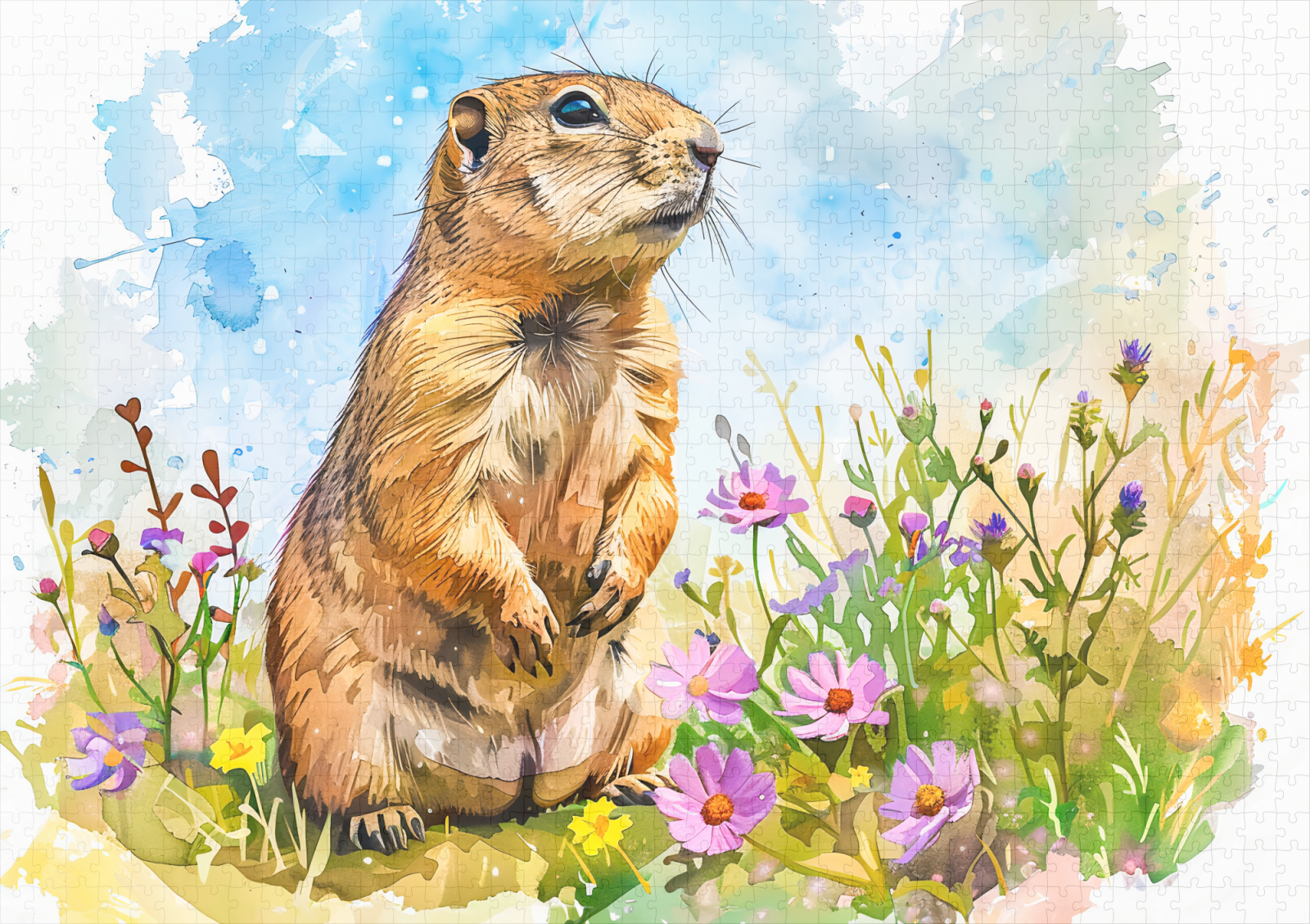 raxxa Premium-Puzzle: Arctic Ground Squirrel in Tundra Landscape – Bild 2