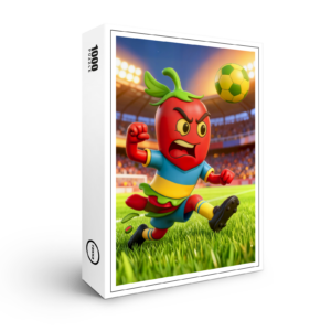 raxxa Premium-Puzzle: Chilean chili pepper soccer player in stadium