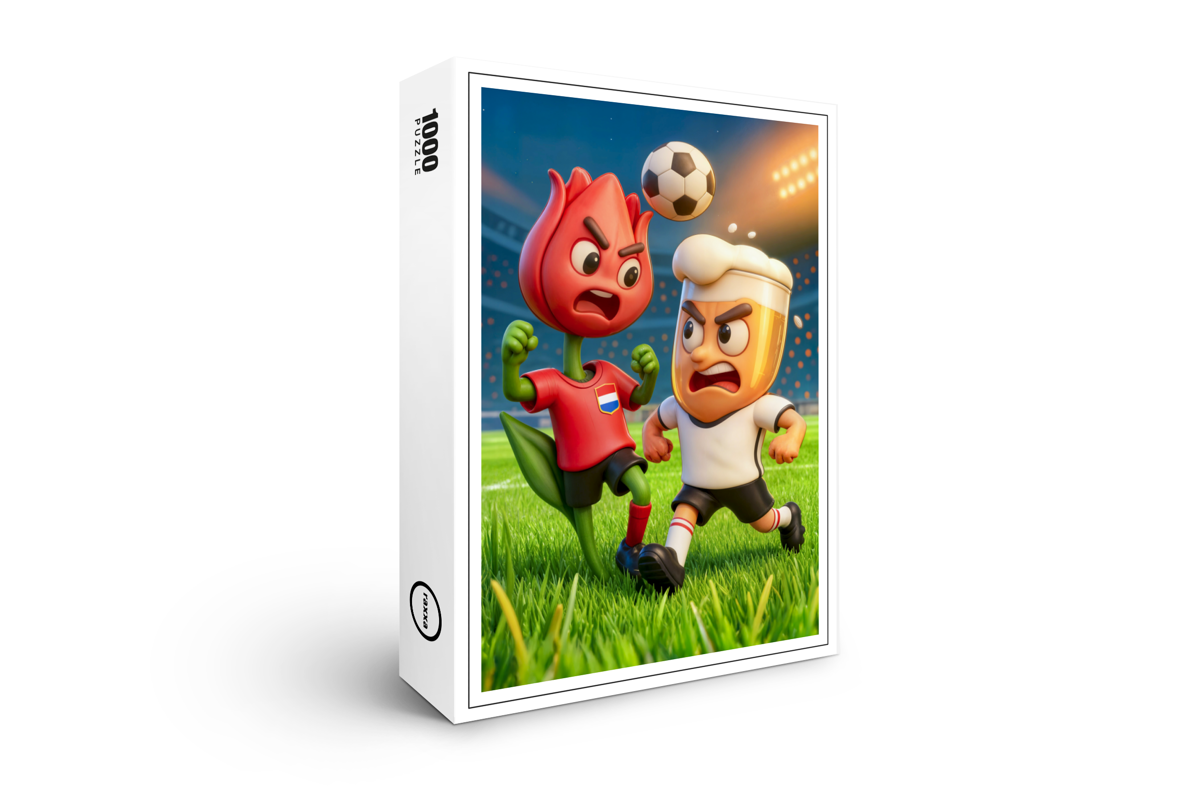raxxa Premium-Puzzle: Dutch tulip versus German beer glass soccer duel