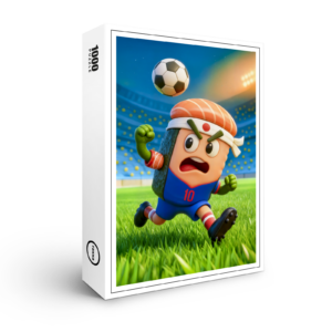 raxxa Premium-Puzzle: Japanese sushi roll soccer player in stadium