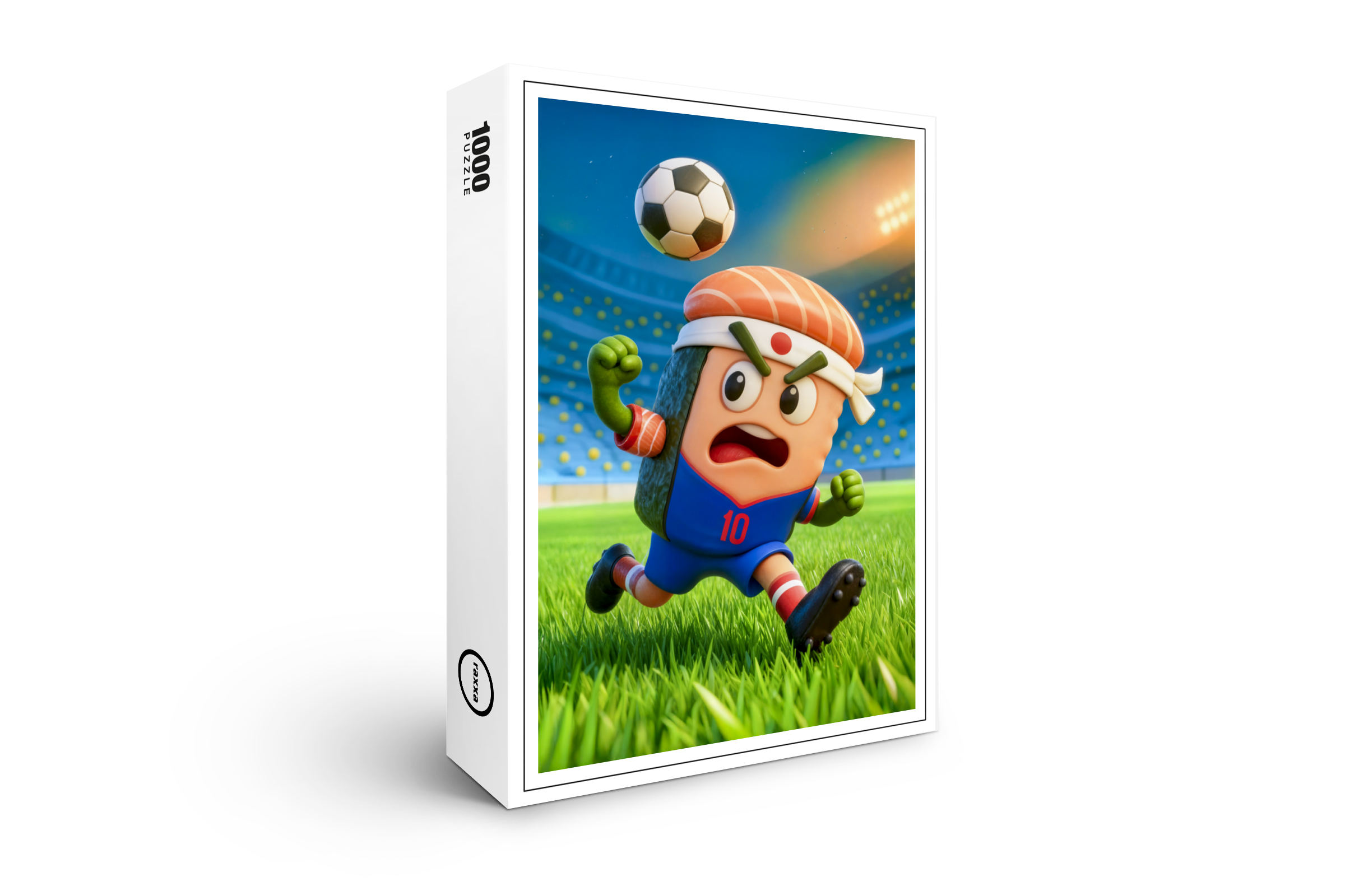 raxxa Premium-Puzzle: Japanese sushi roll soccer player in stadium