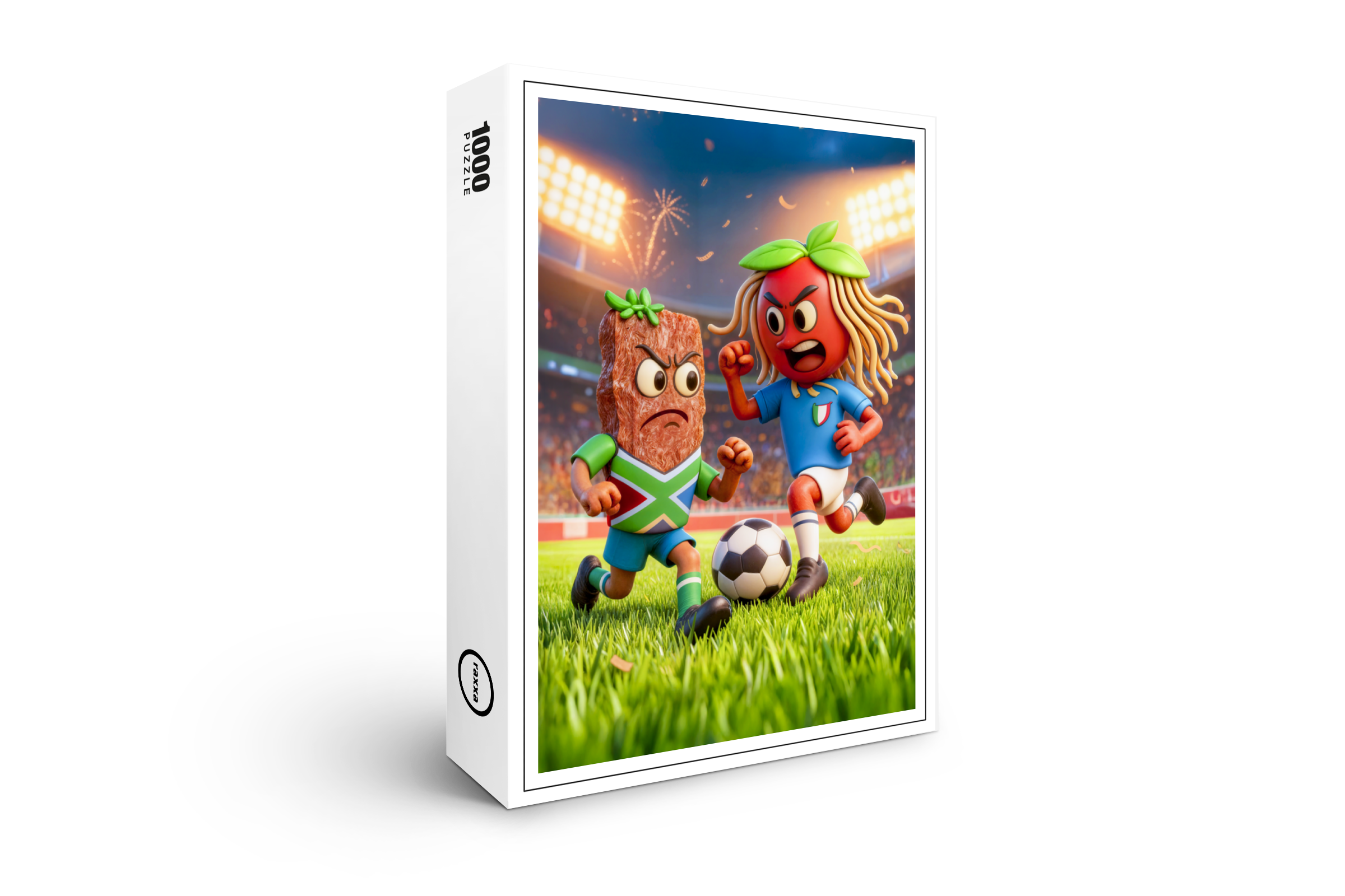 raxxa Premium-Puzzle: South African biltong versus Italian spaghetti soccer duel