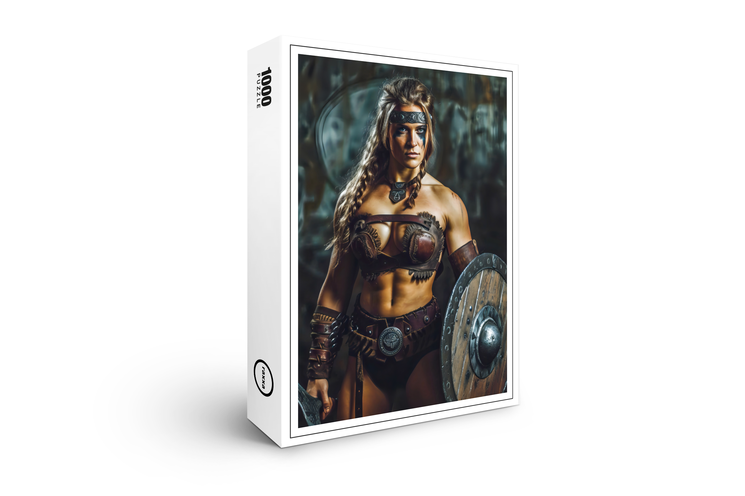 raxxa Premium-Puzzle: Fierce Valkyrie Warrior With Battle Shield