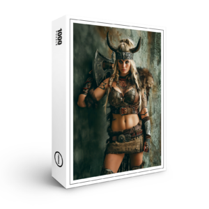 raxxa Premium-Puzzle: Majestic Horned Valkyrie Wielding Her Battle Sword