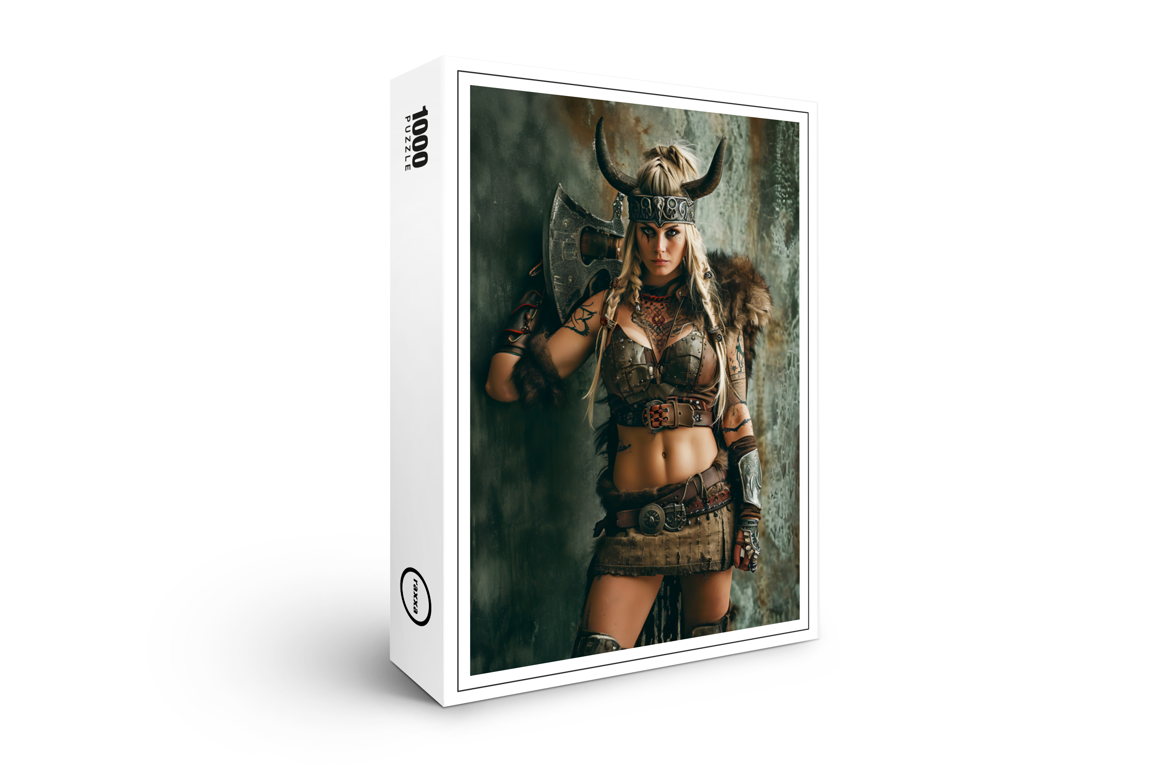 raxxa Premium-Puzzle: Majestic Horned Valkyrie Wielding Her Battle Sword