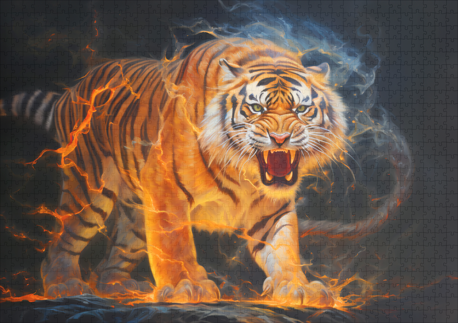 raxxa Premium-Puzzle: Majestic Tiger Chinese Zodiac Artistry - immagine 2