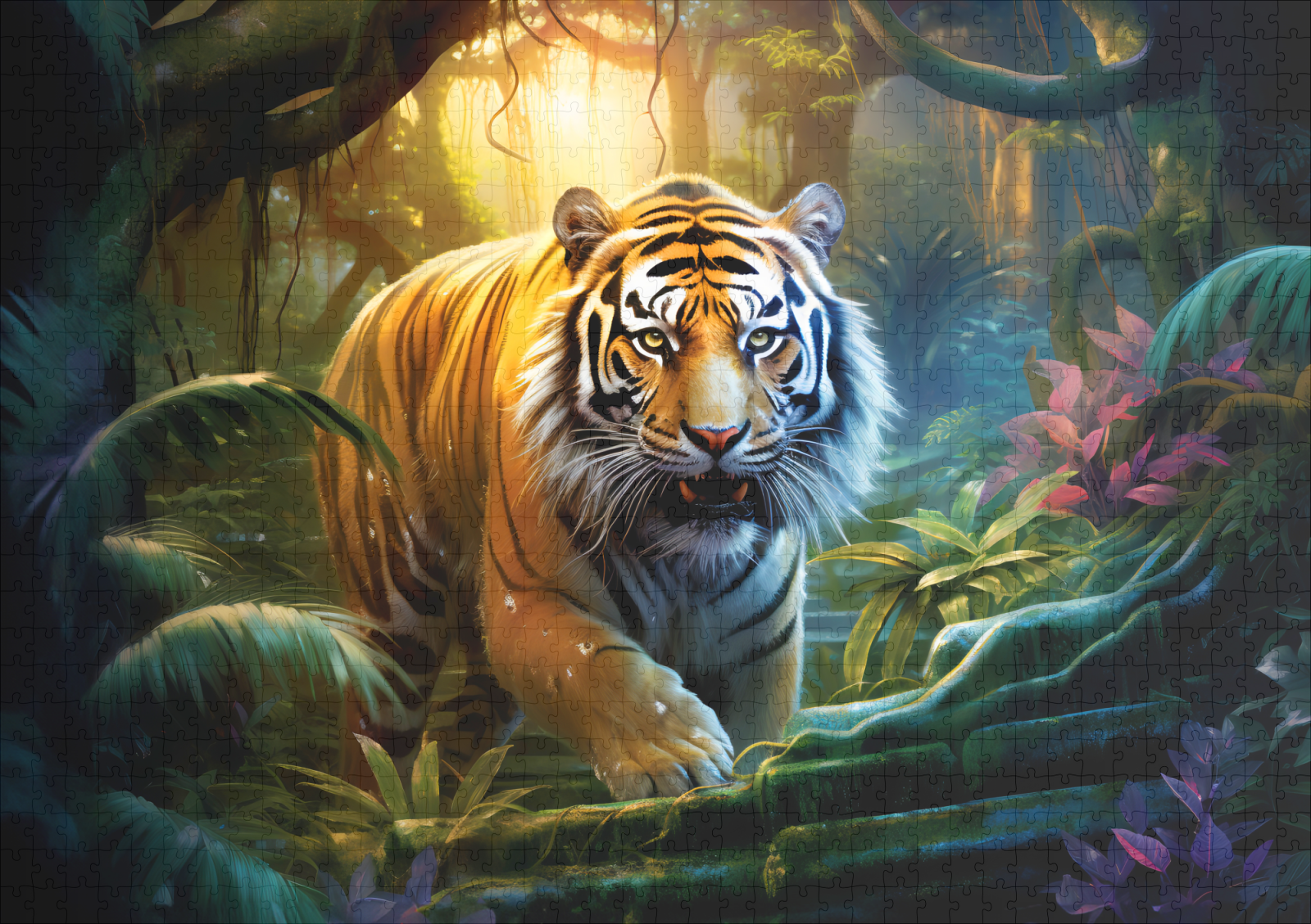 raxxa Premium-Puzzle: Majestic Tiger Chinese Zodiac Artistry – Bild 2