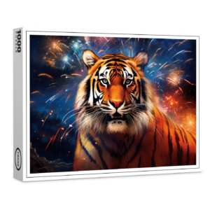 raxxa Premium-Puzzle: Majestic Tiger Chinese Zodiac Artistry