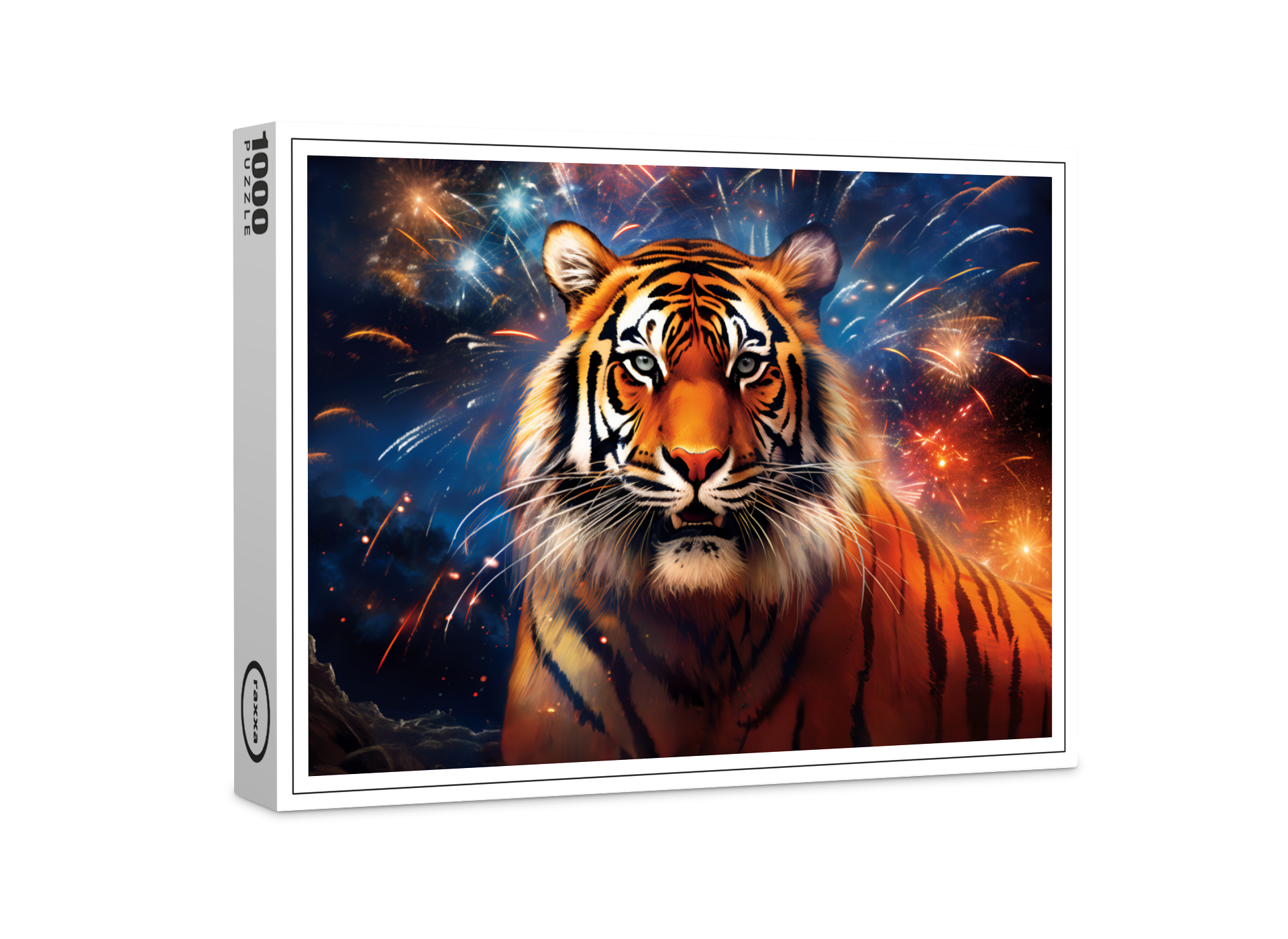 raxxa Premium-Puzzle: Majestic Tiger Chinese Zodiac Artistry