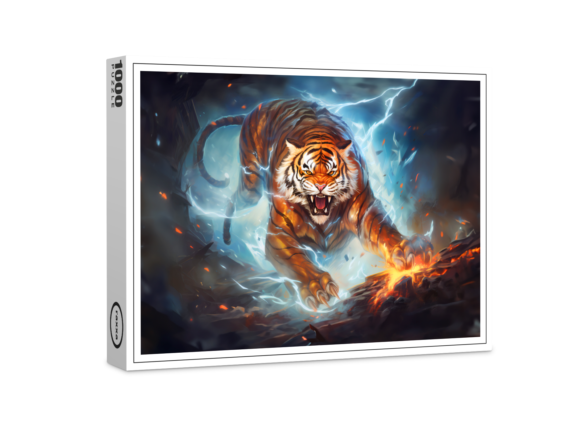 raxxa Premium-Puzzle: Majestic Tiger Chinese Zodiac Artistry