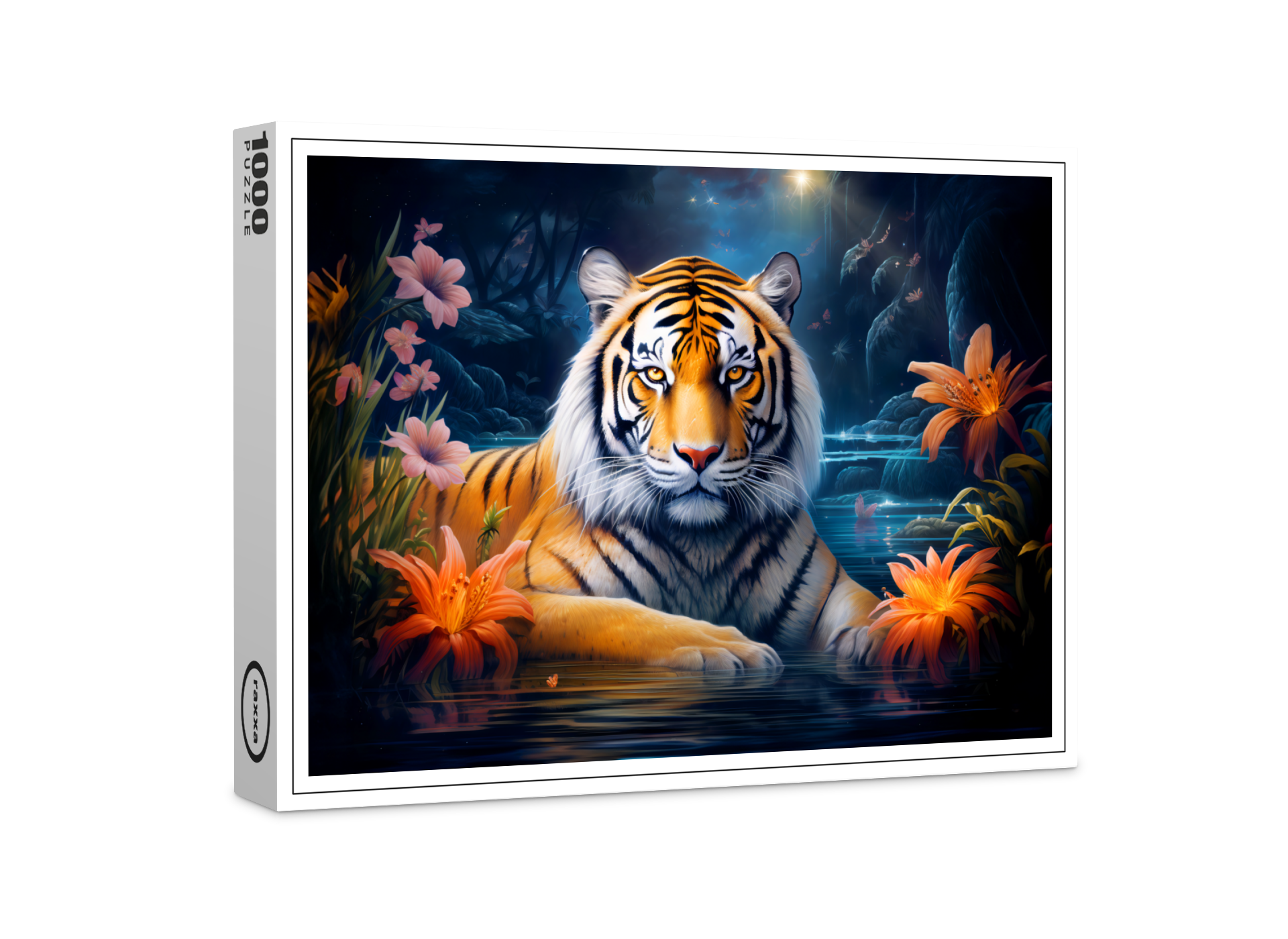 raxxa Premium-Puzzle: Majestic Tiger Chinese Zodiac Artistry