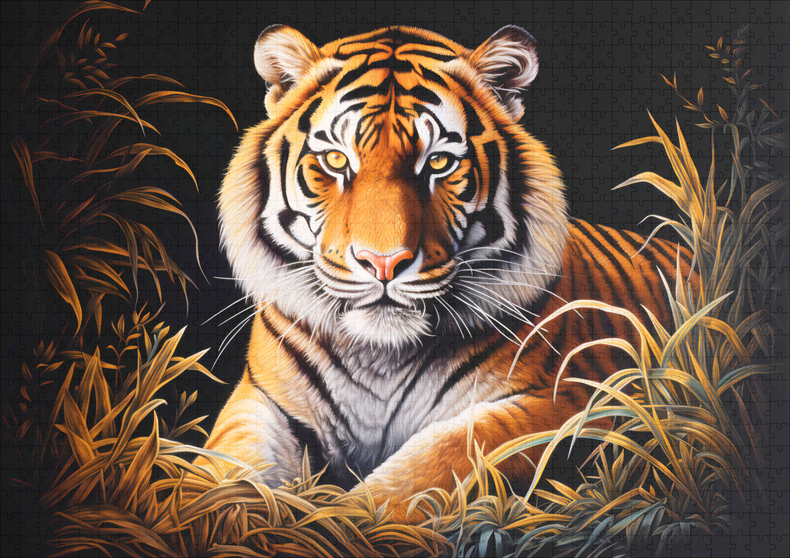 raxxa Premium-Puzzle: Majestic Tiger Chinese Zodiac Artistry – Bild 2