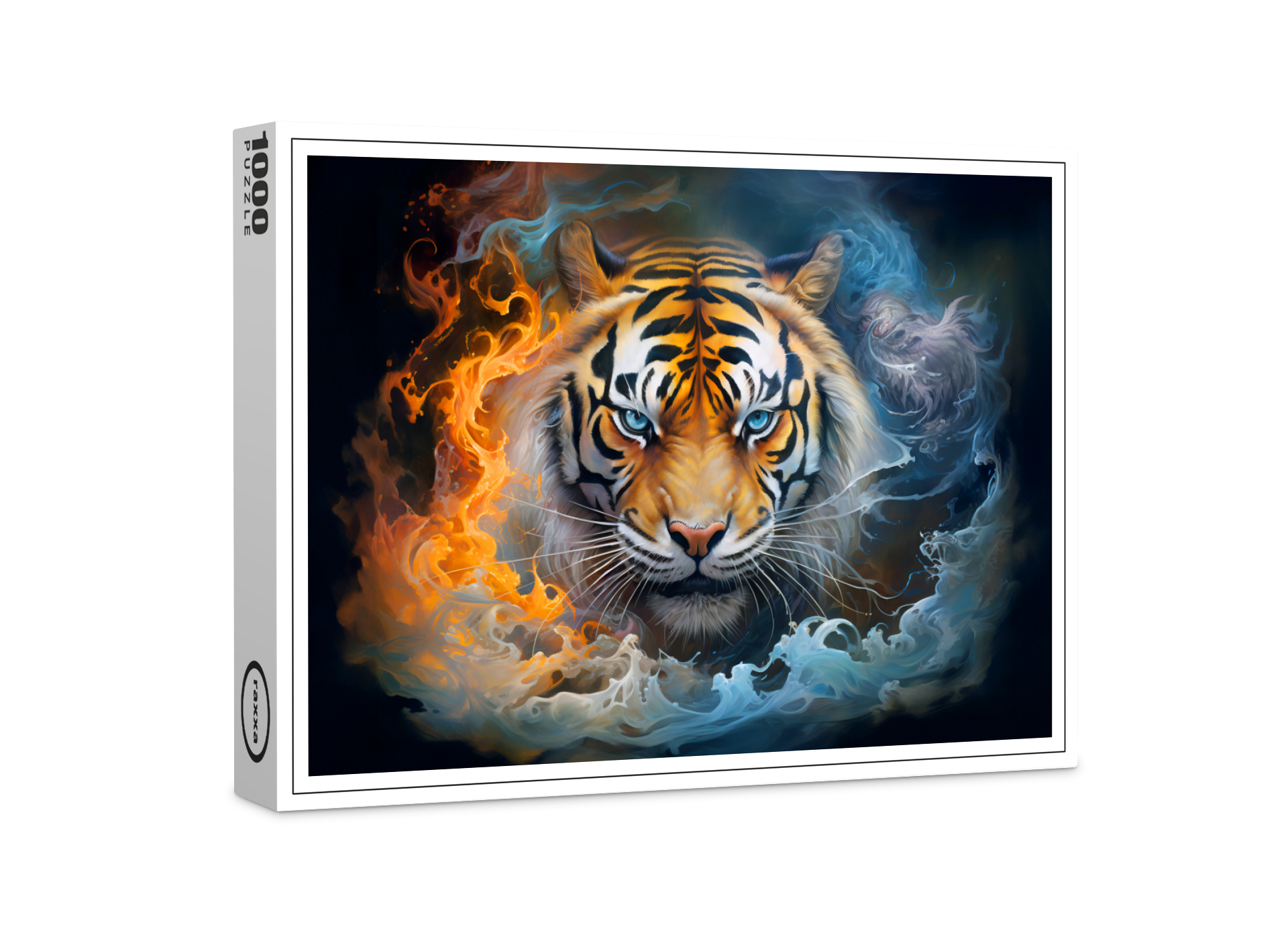 raxxa Premium-Puzzle: Majestic Tiger Chinese Zodiac Artistry