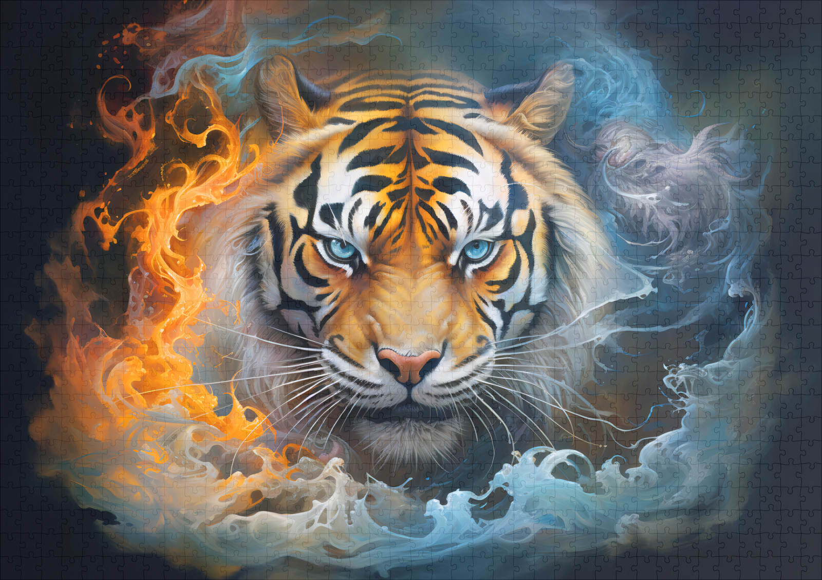 raxxa Premium-Puzzle: Majestic Tiger Chinese Zodiac Artistry – Image 2