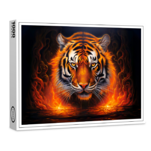 raxxa Premium-Puzzle: Majestic Tiger Chinese Zodiac Artistry