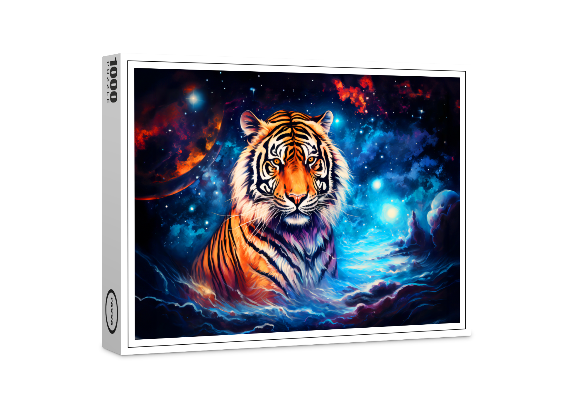 raxxa Premium-Puzzle: Majestic Tiger Chinese Zodiac Artistry