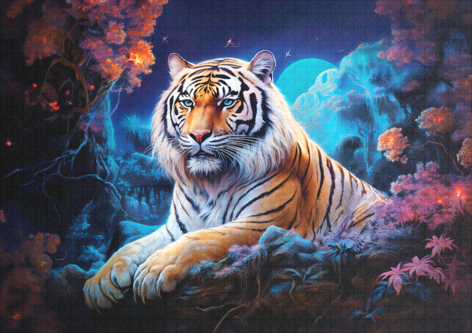 raxxa Premium-Puzzle: Majestic Tiger Chinese Zodiac Artistry – Bild 2