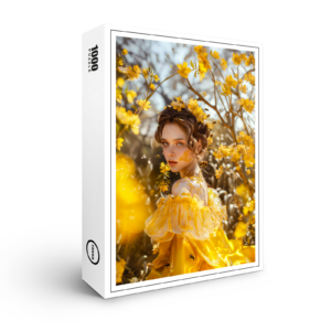raxxa Premium-Puzzle: Queen Bee Woman Posing with Honeybees and Honey