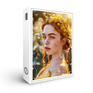 raxxa Premium-Puzzle: Queen Bee Woman Posing with Honeybees and Honey