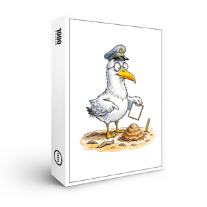 raxxa Premium-Puzzle: Comic Bird Worm Inspector