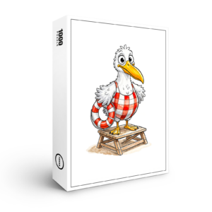 raxxa Premium-Puzzle: Seagull Comic Lifeguard Bird