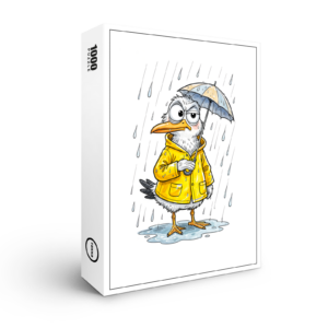 raxxa Premium-Puzzle: Comic Bird Rainy Day Duty