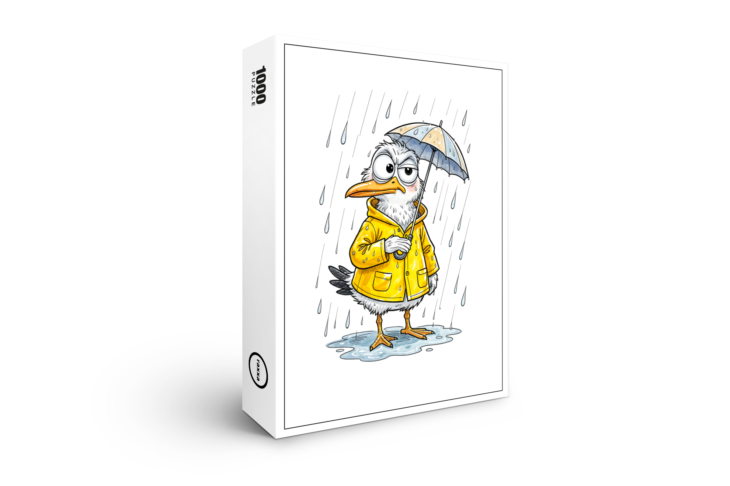 raxxa Premium-Puzzle: Comic Bird Rainy Day Duty