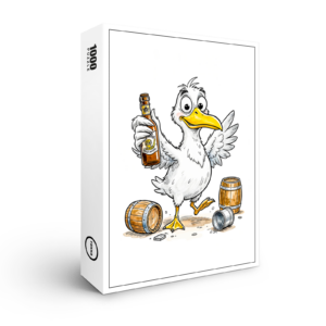 raxxa Premium-Puzzle: Comic Bird Barrel Dance