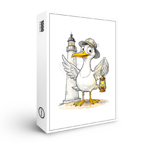 raxxa Premium-Puzzle: Seagull Comic Lighthouse Lantern