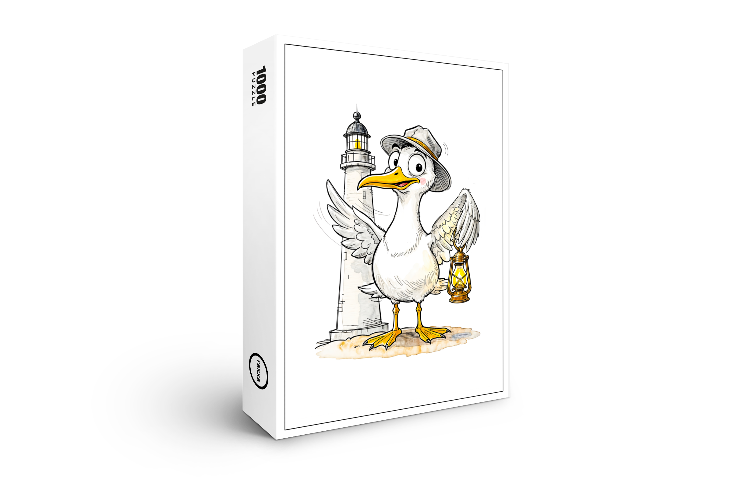 raxxa Premium-Puzzle: Seagull Comic Lighthouse Lantern