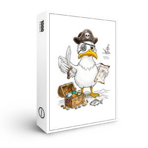 raxxa Premium-Puzzle: Comic Pirate Bird Treasure Hunt
