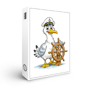 raxxa Premium-Puzzle: Seagull Comic Ship Captain
