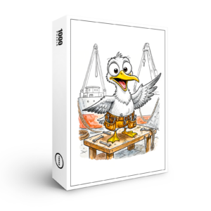 raxxa Premium-Puzzle: Comic Bird Shipyard Worker