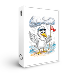 raxxa Premium-Puzzle: Comic Bird Beach Wind Check