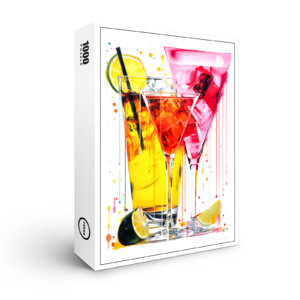 raxxa Premium-Puzzle: Canvas Cocktails Abstract Artistry Meets Mixology.