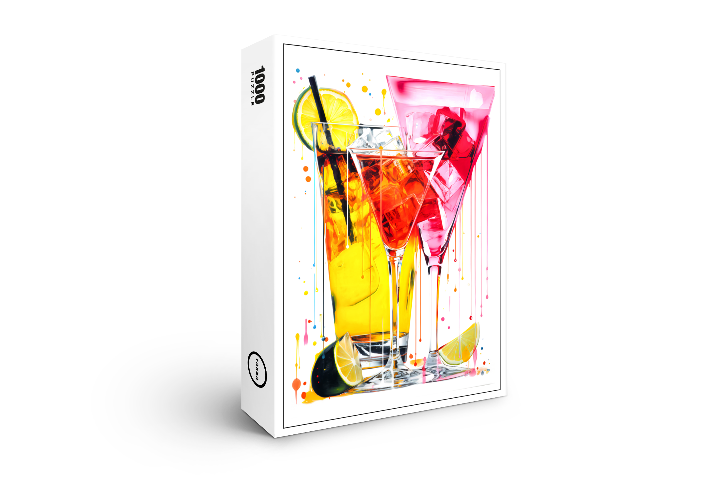 raxxa Premium-Puzzle: Canvas Cocktails Abstract Artistry Meets Mixology.
