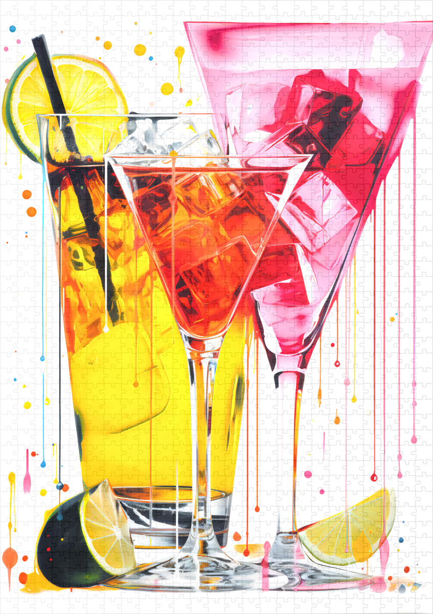 raxxa Premium-Puzzle: Canvas Cocktails Abstract Artistry Meets Mixology. – Bild 2