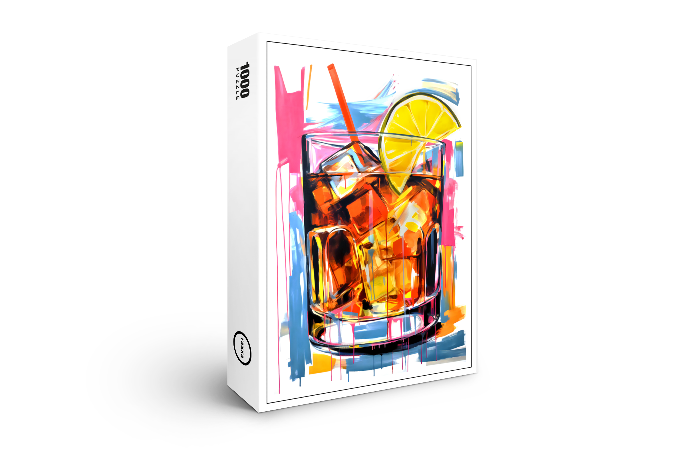 raxxa Premium-Puzzle: Canvas Cocktails Abstract Artistry Meets Mixology.
